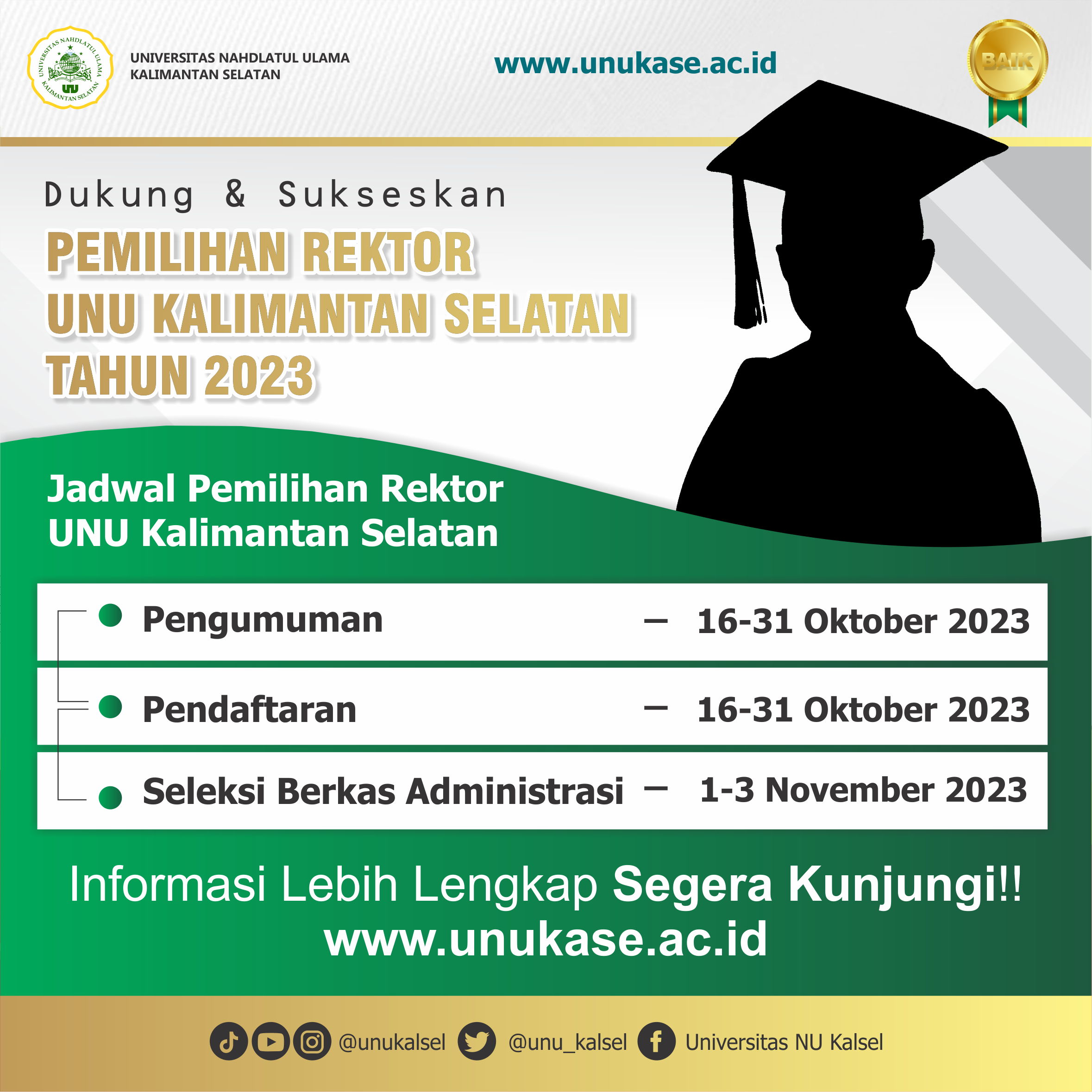 Pemilihan Rektor UNU Kalimantan Selatan Tahun 2023